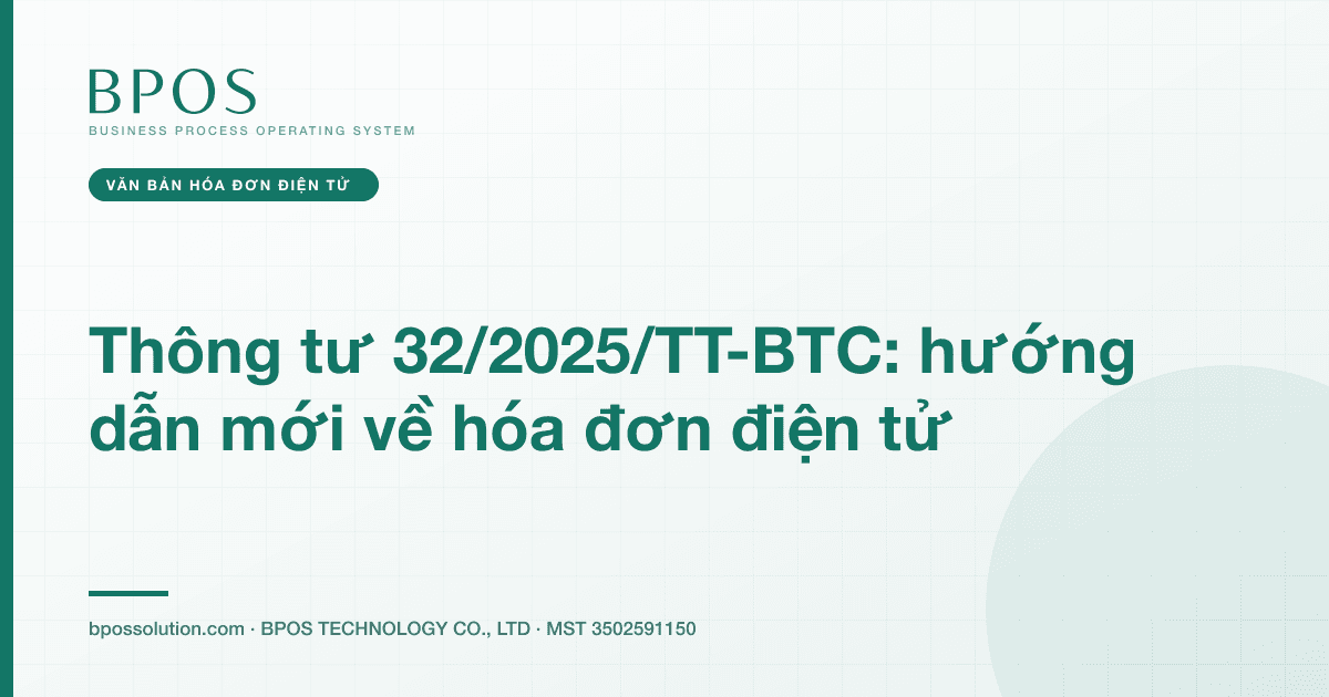 Thông tư 32/2025/TT-BTC: hướng dẫn mới về hóa đơn điện tử